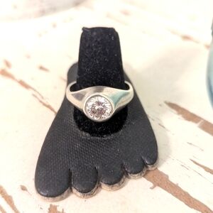 Vintage Men's 925 Silver Ring with Timeless Design
